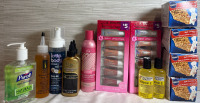 14 New Assorted lot of Purell Hand Sanitizer(236 ml), L.A Color Lipglosses(6ml each), Bigen Semi permanent Hair Color (88ml), Pink Oil Moisturizer Hair Lotion 8fl/oz, Lotta Body Foaming Mousse (207ml), Hollywood Beauty Vitamin E Premium Oil (59.2Ml), Doo 