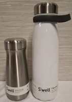 2 New S'well Traveler Insulated Stainless Steel Bottle | 470ml & 1180ml Therma Technology | Tallest Measure Heights- 12"