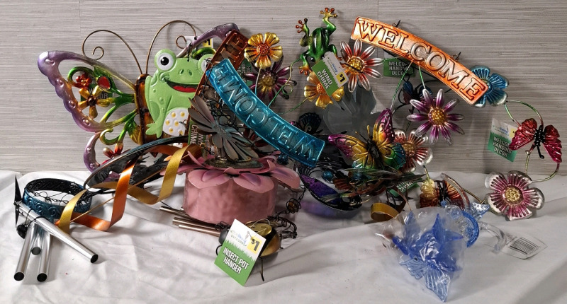 10+ Home Decor Items | Includes - Metal Welcome Hanging Decors, Wind Chimes and more