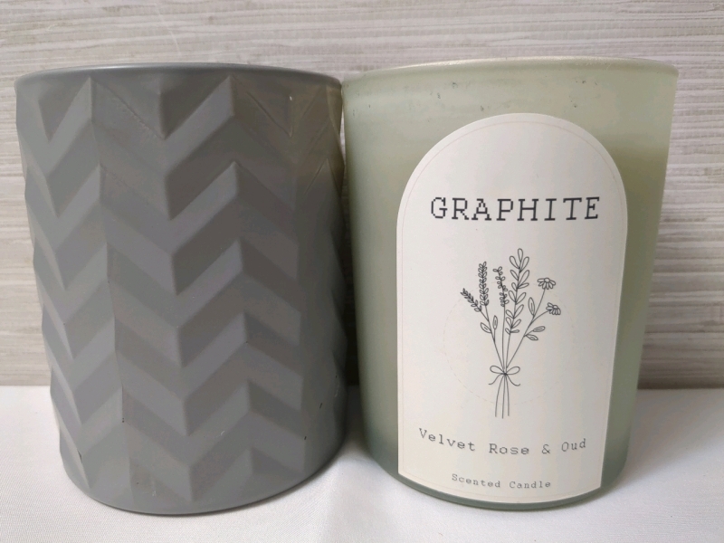2 New Scented Candles Approx 5 inches tall, 500g each