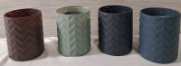 4 New Mosaic Scented Candles | Height - 5" Each