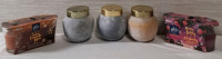 2 New SC Johnson Glade Scented Candles (193g Each) and 3 New Luxury Home Scented Candles (340g Each)
