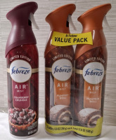 3 New Febreze Air Freshers | Cranberry Crumble & Pumpkin Roll Air Mists | 250g Each