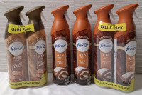 6 New Febreze Air Freshers | Caramel & Pumpkin Roll Air Mists | 250g Each