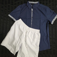 New | Size L-XL Men's Short and Collared shirt Outfit