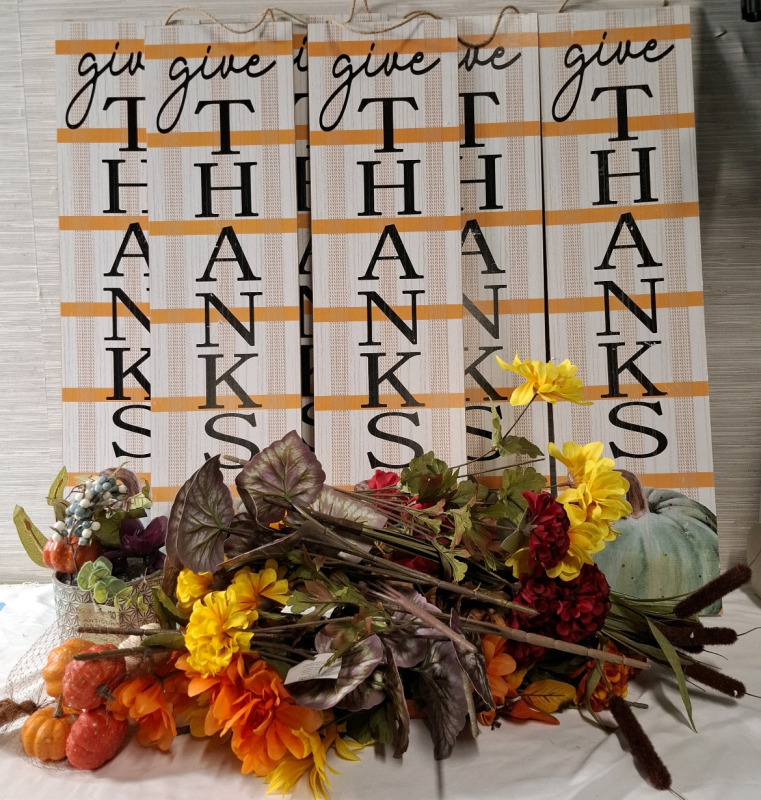 New In Box | Home Decor Items | Include- Sign Stands, Faux Plants, Faux Flowers & More | Box Measurements- 18" X 19 X 23.5