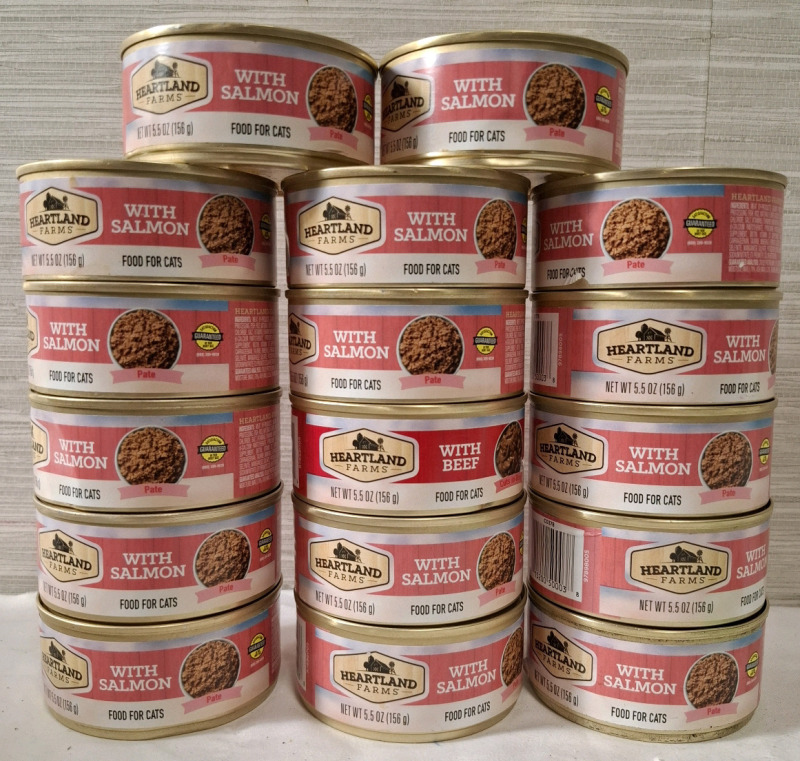 17 Bew Heartland Farms Food For Cats Cans | Net WT 156g Each | BB 11 Nov 2027