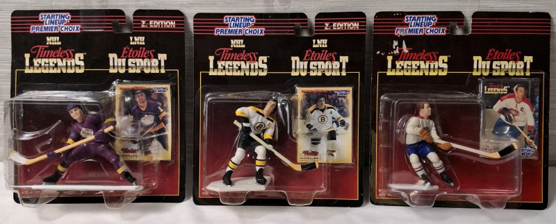 3 New In Box | NHL Timeless Legends | Phil Esposito, Marcel Dionne & Jean Collectible Action Figures