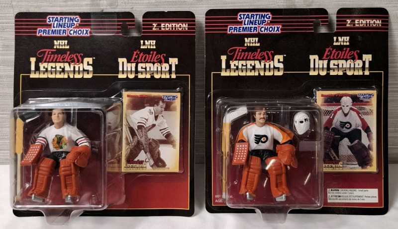 2 New In Box | NHL Timeless Legends | Glenn Hall & Barnie Parent Collectible Action Figure