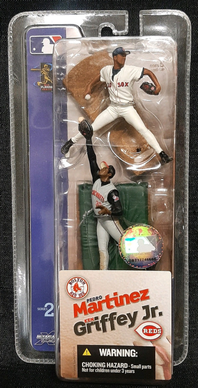 2004 MLB Reds & Redsox McFarlane SportsPicks Pedro Martinez & Ken Griffey Jr. Figures (Figures are 3" Tall)
