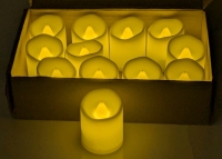 New Set of 12 pArtificial Flameless 1.75" Candles With Replaceable Batteries Included