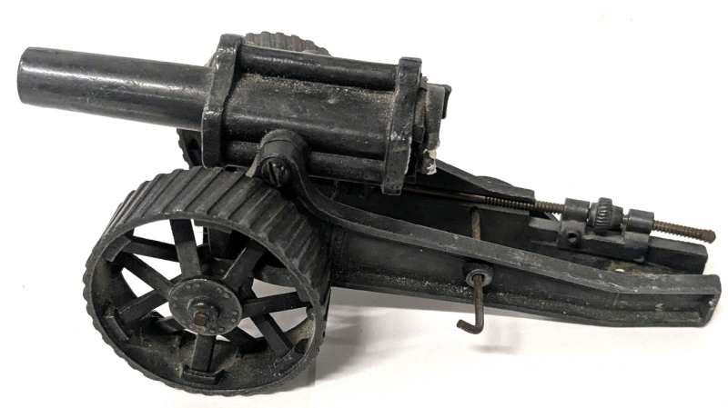 Vintage BRITAINS 1266 18" Heavy Howitzer - 7.5" Long Drab Grey - Missing Pieces, Sold As-Is