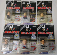 6 Vintage 1997/98/99 NHL / NHLPA Hockey Headliners Figues in Sealed Pack