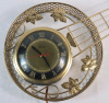 Vintage MCM United Banjo Wall Clock , Model No. 260 . Tested Working . Clock Measures 23.5" long & Cord Measures 15ft. - 2