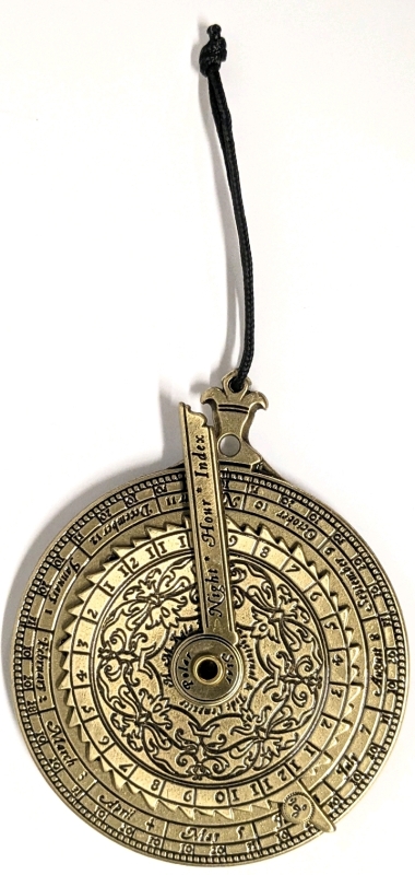 Great Brass Pocket Nocturnal Tide Computer - 2.4" Diameter