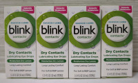 4 New Boxes Bausch+Lomb Dry Contacts Lubricating Eye Drops 10mL per bottle.