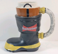 Vintage 1997 Budweiser Beer " Salutes the Fire Fighters Series " Beer Stein . First in a Series - CS321 . Measures 8.5" tall