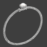 David Yurman Signed Cultured Fresh Water Pearl Chatelaine Collection Bracelet <br/>Size small 3mm cable<br/>Sterling Hook clasp