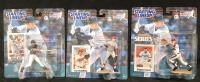 3 2000 MLB Baseball Starting Lineup Figures | Includes Yankees Derek Jeter, Phillies Curt Schilling & Braves Chipper Jones | Figures are Roughly 5"
