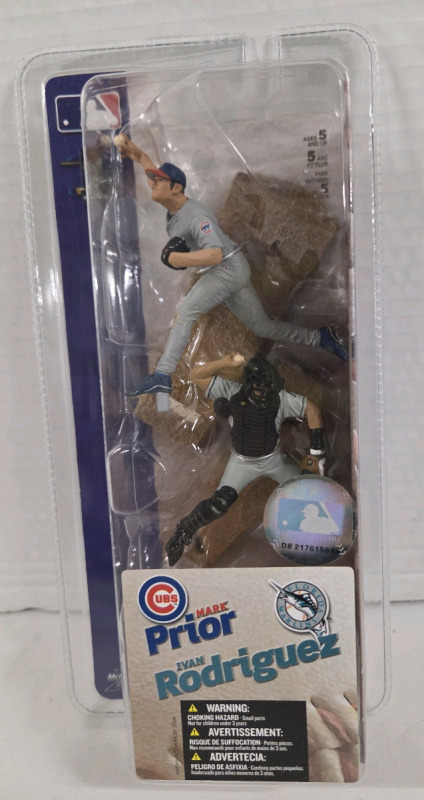 Vintage | McFarlane 2004 MLB Mini Figures set featuring Mark Prior and Ivan Rodriguez | Both Box & Figures in Great Condition