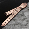 New 9.99 %Copper Magnetic Masonic Bracelet Adjustable Solid Band Approximately 8.25 inch <br/>Symbolic Pattern<br/>Instructions and link tool included - 2