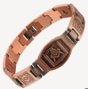 New 9.99 %Copper Magnetic Masonic Bracelet Adjustable Solid Band Approximately 8.25 inch <br/>Symbolic Pattern<br/>Instructions and link tool included - 4