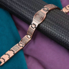 New 9.99 %Copper Magnetic Masonic Bracelet Adjustable Solid Band Approximately 8.25 inch <br/>Symbolic Pattern<br/>Instructions and link tool included - 5
