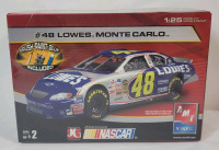 2004 AMT NASCAR #48 Jimmie Johnson Lowes Monte Carlo Model Kit - Paint , Brush & Glue Included . Sealed , 1:25 Scale