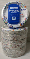 4 New True Living Disposable Plates, 10 inch diameter, 84 per pack!