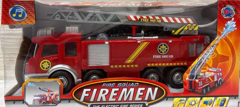 New Fire Squad Firemen | The Electric Fire Series | For Ages 6+| Box comes in 11" length