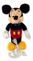 Vintage 1996 Disney &times; PhoneLife MICKEY MOUSE Plush Landline Phone Model ACL-M1 - 14" Tall Including Ears
