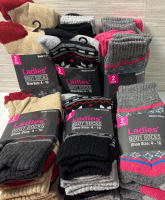 12 Pairs of Ladies Boot Socks | Show Size 4-10