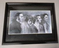 Fantastic 2002 Framed Signed Print The Beatles 22 by 18"