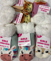 6 New Pairs of Girls Lounge Socks| Shoe Size 7.5-3.5| Retail Price 30 USD