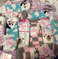 15 New Pairs of Women Cozy Critter Socks| Shoe Size 4-11