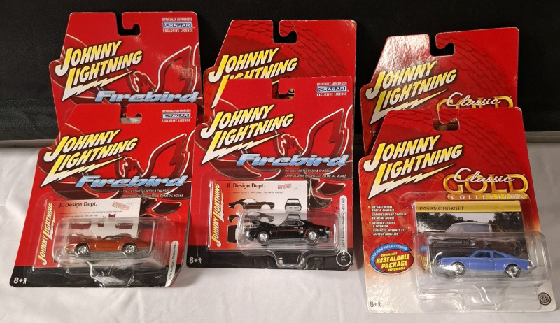 6 Vintage 2005 Johnny Lightning Street Firebird & Classic Gold Car Collection In Sealed Pack