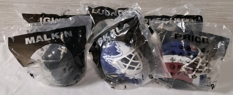 6 2009 McDonalds Penguins NHL Player Penguins onbPuck Auto Helmets | Sealed Packaging