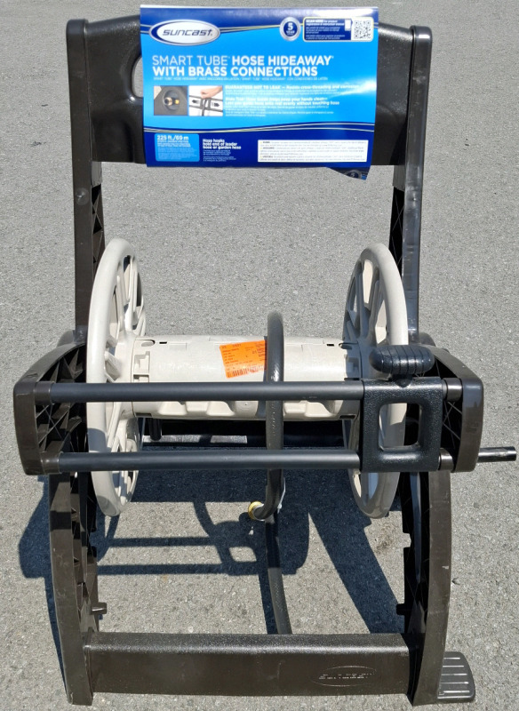 New Suncast 225ft/69m Capacity Smart Tube Hose Hideaway with Brass Connections | Retails $120