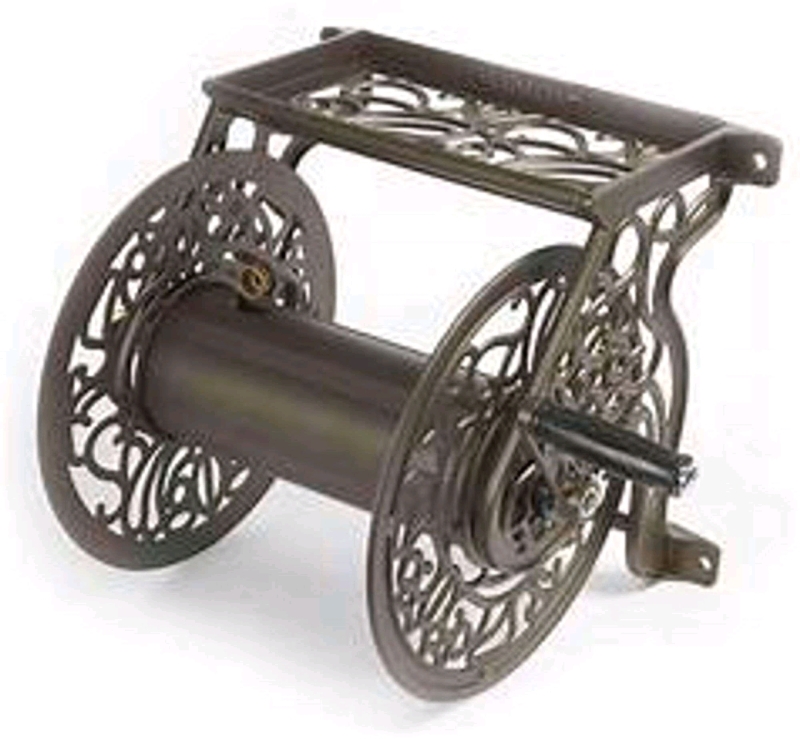 New In Box | Hampton Bay Wall Mount Hose Reel | Bronze Powder Coated | Measurements- 21.7" W x 15.5" H x 15.5 D