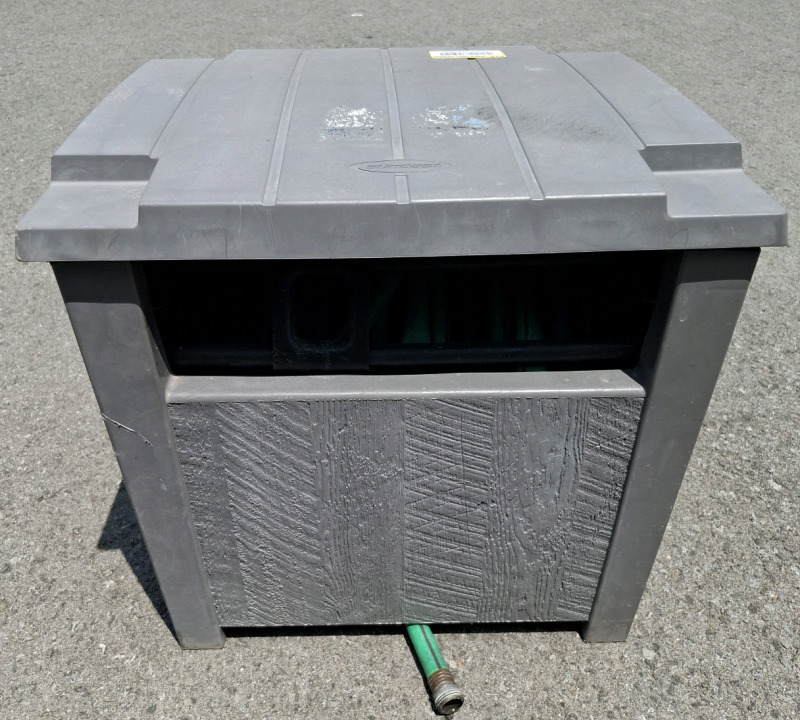 Suncast 150 ft. Smart Tube Hose Hideaway with Brass