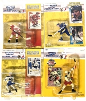 4 Vintage 1994-95 Kenner NHL NHLPA Hockey Starting Lineup : Alexander Mogilny, Adam Graves, Sergei Federov, Brett Hull