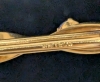 Gorgeous Older Vintage WHITE CO Stamped 1/20 12K GF Gold Filled Stick Bar Twist Brooch With Sapphire-Blue Coloured Stones - 2.5" Long - 5