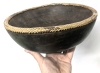 9 Neat Vintage Wooden Bowls With Woven Rims - 6" - 14.5" Diameter - 3