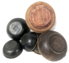 9 Neat Vintage Wooden Bowls With Woven Rims - 6" - 14.5" Diameter - 6