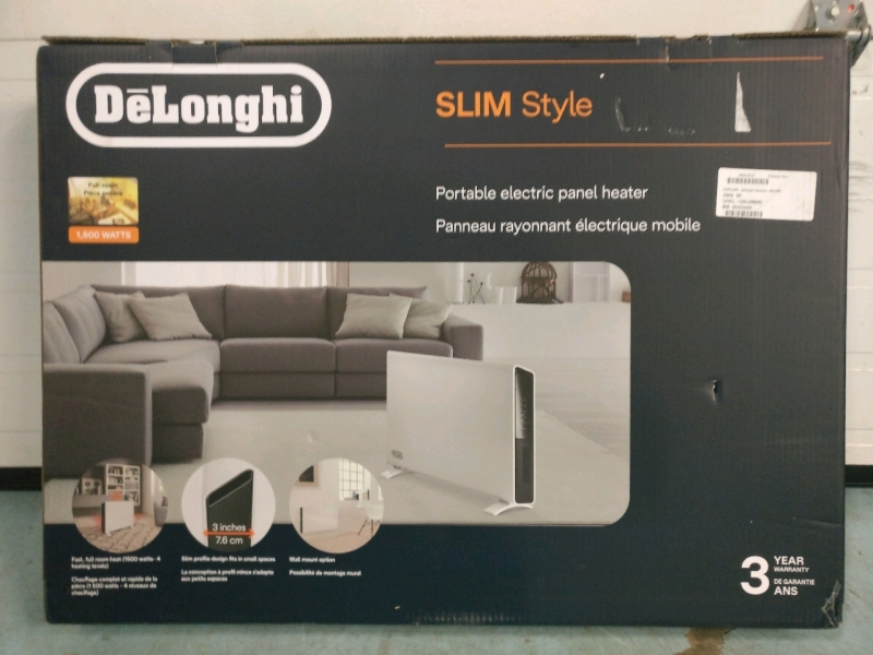Delonghi Slim Style Electric Panel Heater - Never Removed From Box