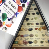Gems From All Over The World Triangular Set of 36 Natural Crystal Agate Gemstones Mineral Specimens Approximately 6 x .55 Inch 100 Gemstone Specimens Book see description for more