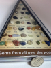 Gems From All Over The World Triangular Set of 36 Natural Crystal Agate Gemstones Mineral Specimens Approximately 6 x .55 Inch 100 Gemstone Specimens Book see description for more - 6