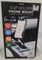 New in Box | VIBE Cup Holder Phone Mount | Expands to Fit Most Cup Holders | Fits Phones Up to 3.5" Wide