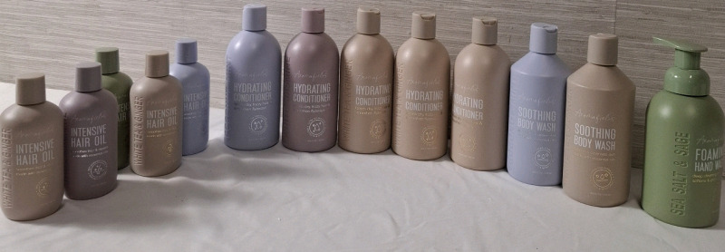 13 New | Aromafields Bundle Includes- 1 Handwashs, 2 Body Wash, 3 Conditioners & 5 Hair Oil | Tallest Measures Weights- 500ml