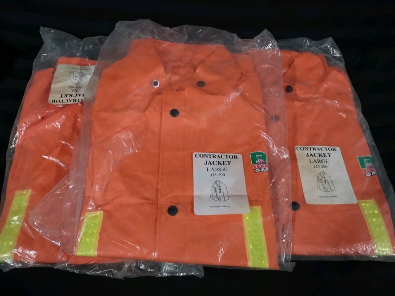 3 New Contractor Jackets sz Large
